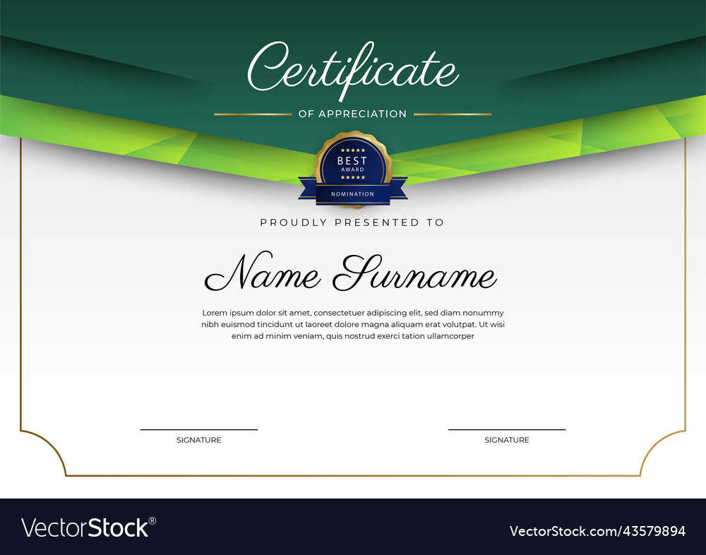 Modern elegant colorful diploma certificate Vector Image