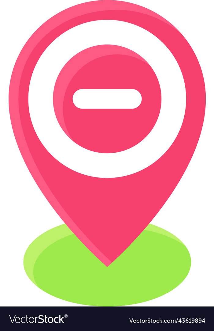 No entry pin icon location map and navigation