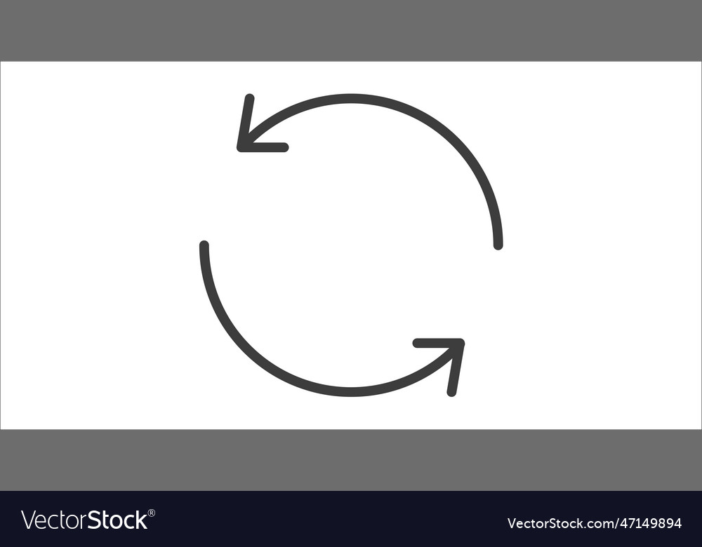 Refresh button icon filled vector image Refresh button icon filled