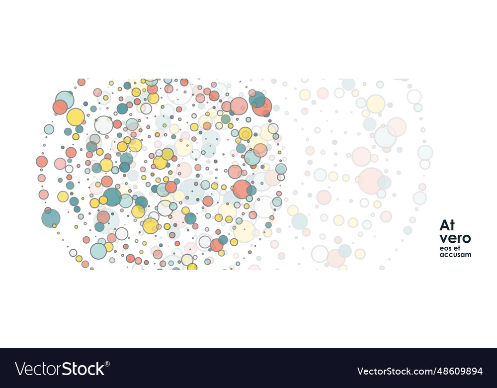 Round dots frame with empty space circle dotted vector image Round dots frame with empty space circle dotted