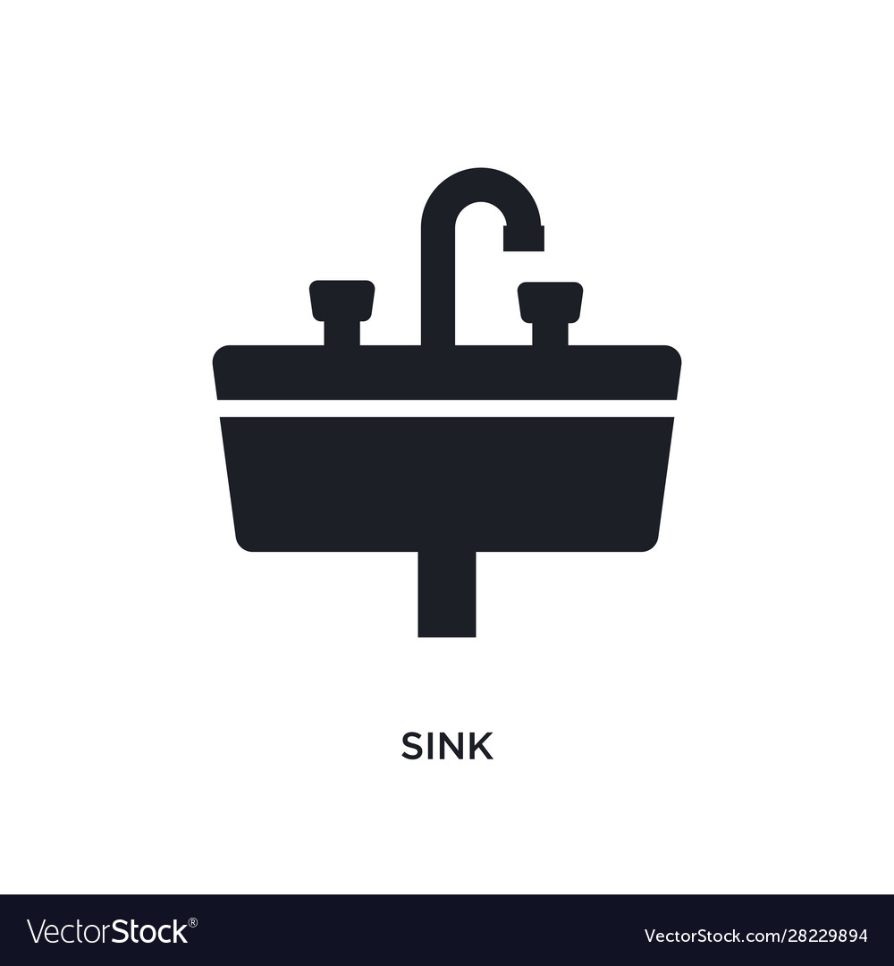 Sink isolated icon simple element from cleaning