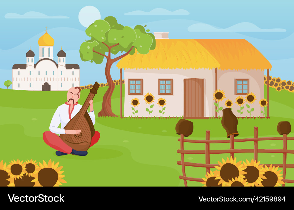 Ukraine flat Royalty Free Vector Image - VectorStock
