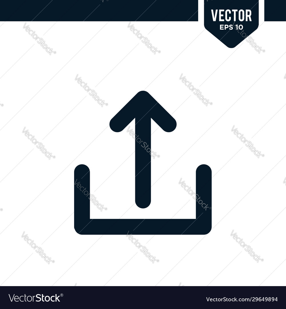 Upload icon collection in solid color or glyph