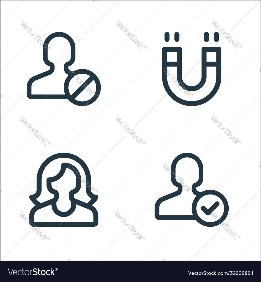 User interface line icons linear set quality Vector Image User interface line icons linear set quality