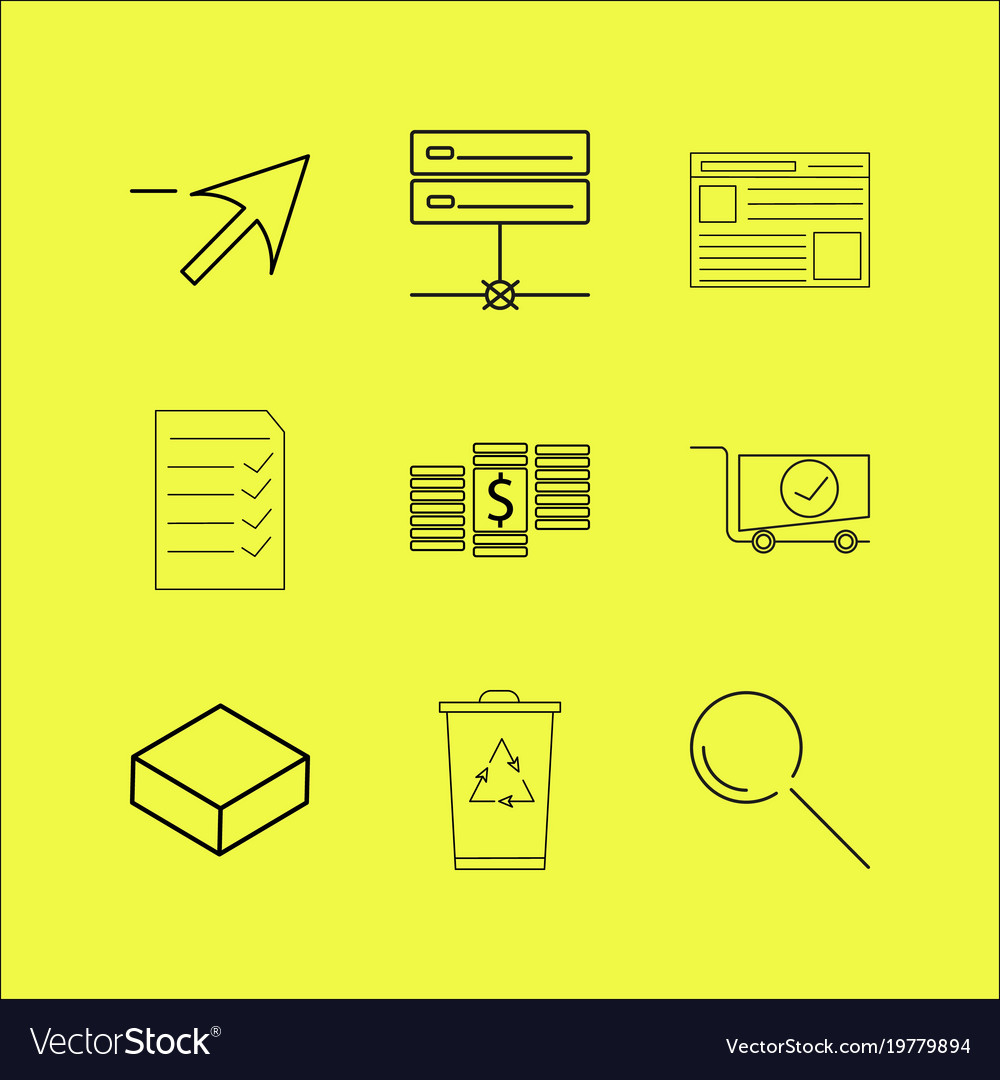 Web linear icon set simple outline icons