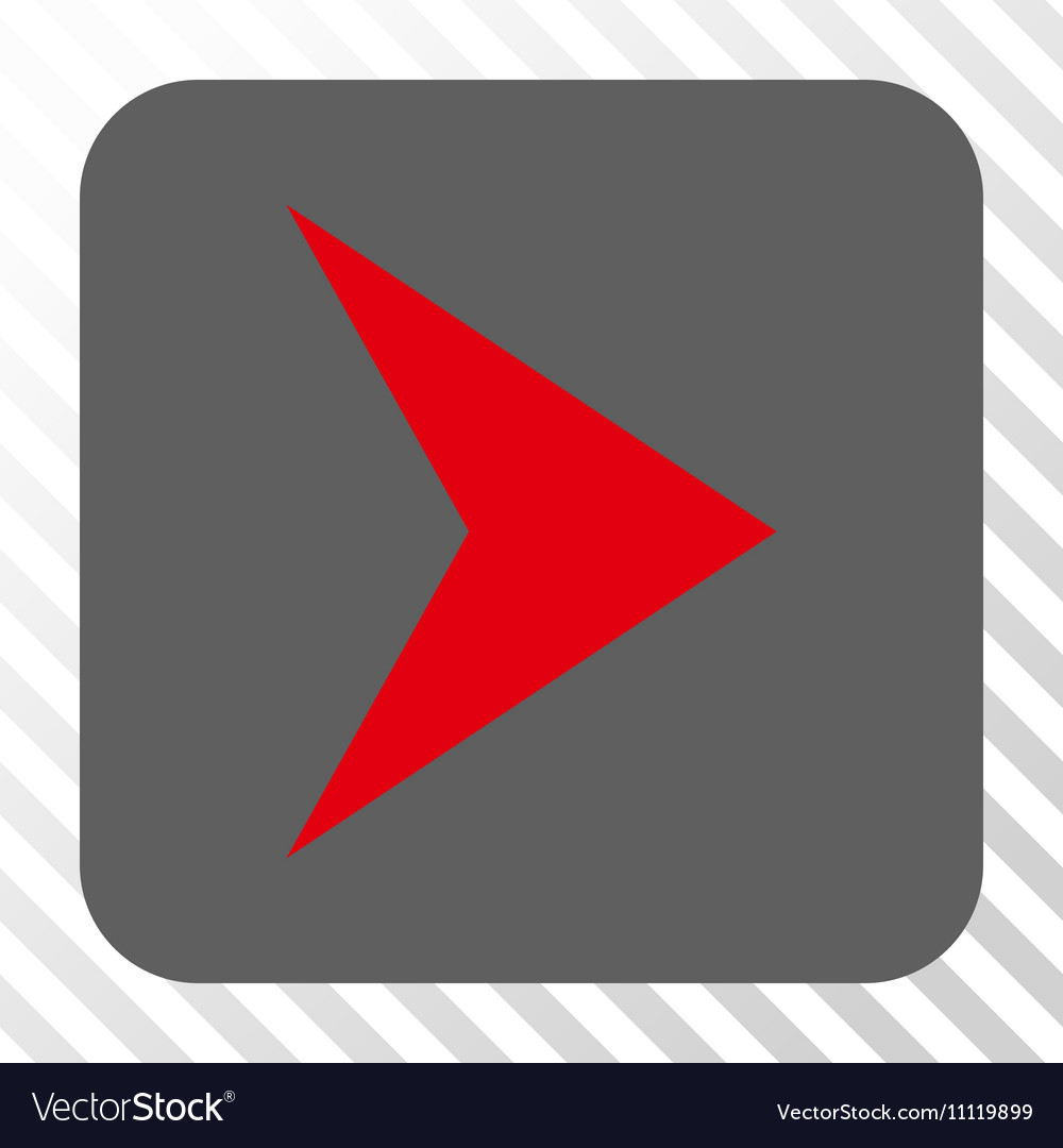 Arrowhead right rounded square button