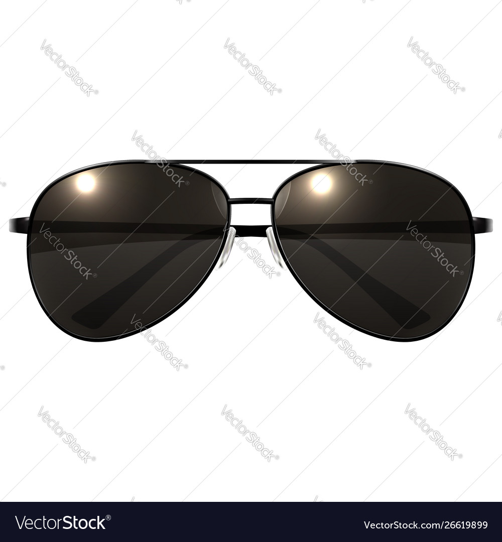 Black Sunglasses On A White Background Royalty Free Vector