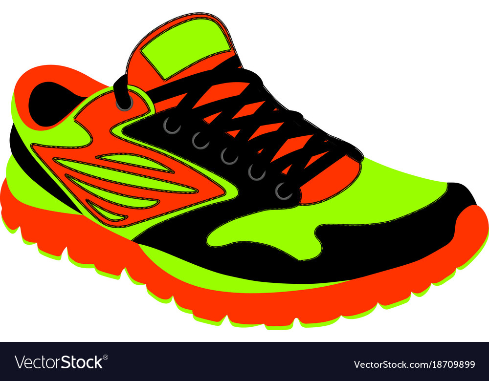 bright running shoes