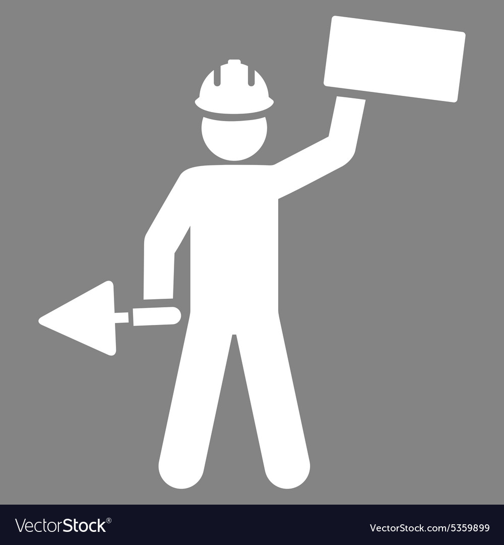 Builder icon from basic plain set