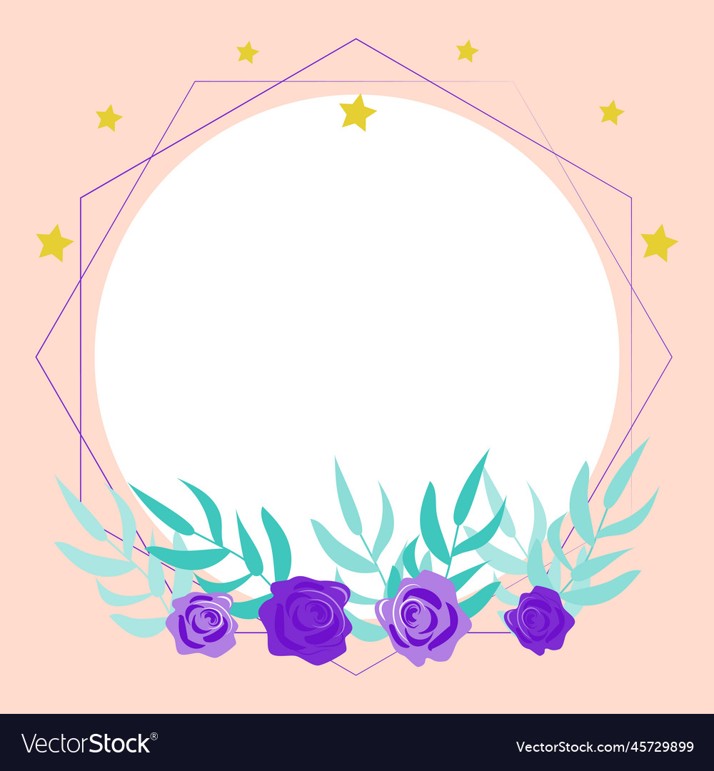Circle shape orange color text frame surrounded