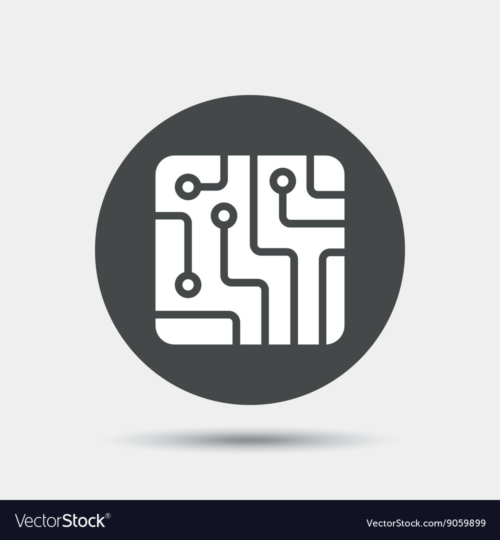 Circuit board sign icon technology symbol