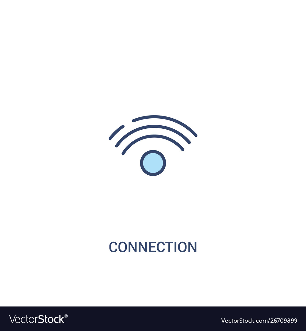 Connection concept 2 colored icon simple line vector image Connection concept 2 colored icon simple line