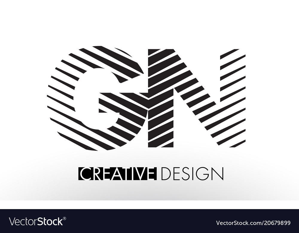 Gn g n Linien Brief Design mit kreativem elegant