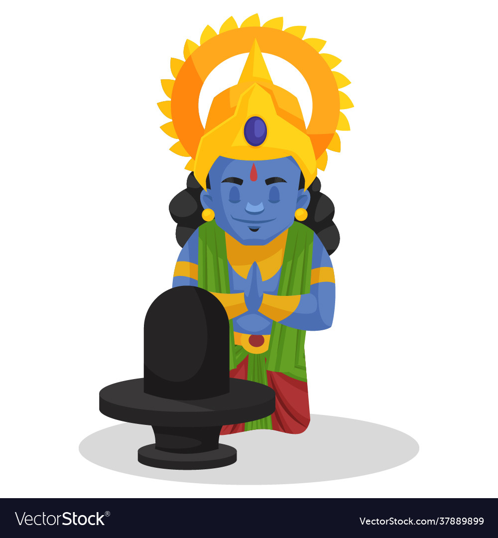 Lord rama cartoon character Royalty Free Vector Image