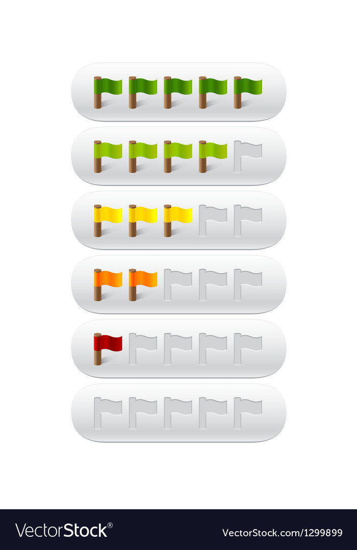 Progress bar with color flags
