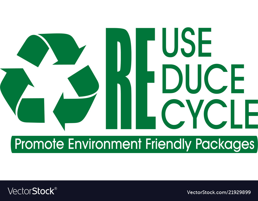 Recycle Logo stylized green paper origami icon for products and packages  with text recycle reuse reduce isolated on white background Stock Vector |  Adobe Stock