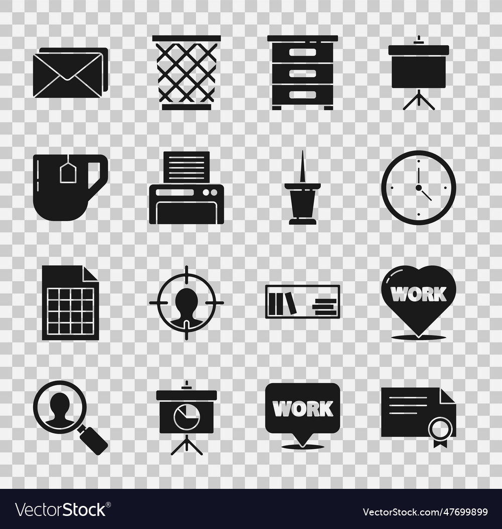 Set certificate template heart with text work vector image Set certificate template heart with text work