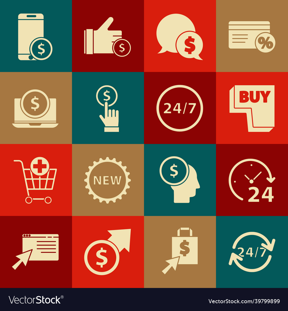 Set clock 24 hours buy button speech bubble Vector Image Set clock 24 hours buy button speech bubble