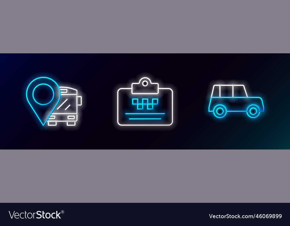 Set line car location with bus and taxi driver