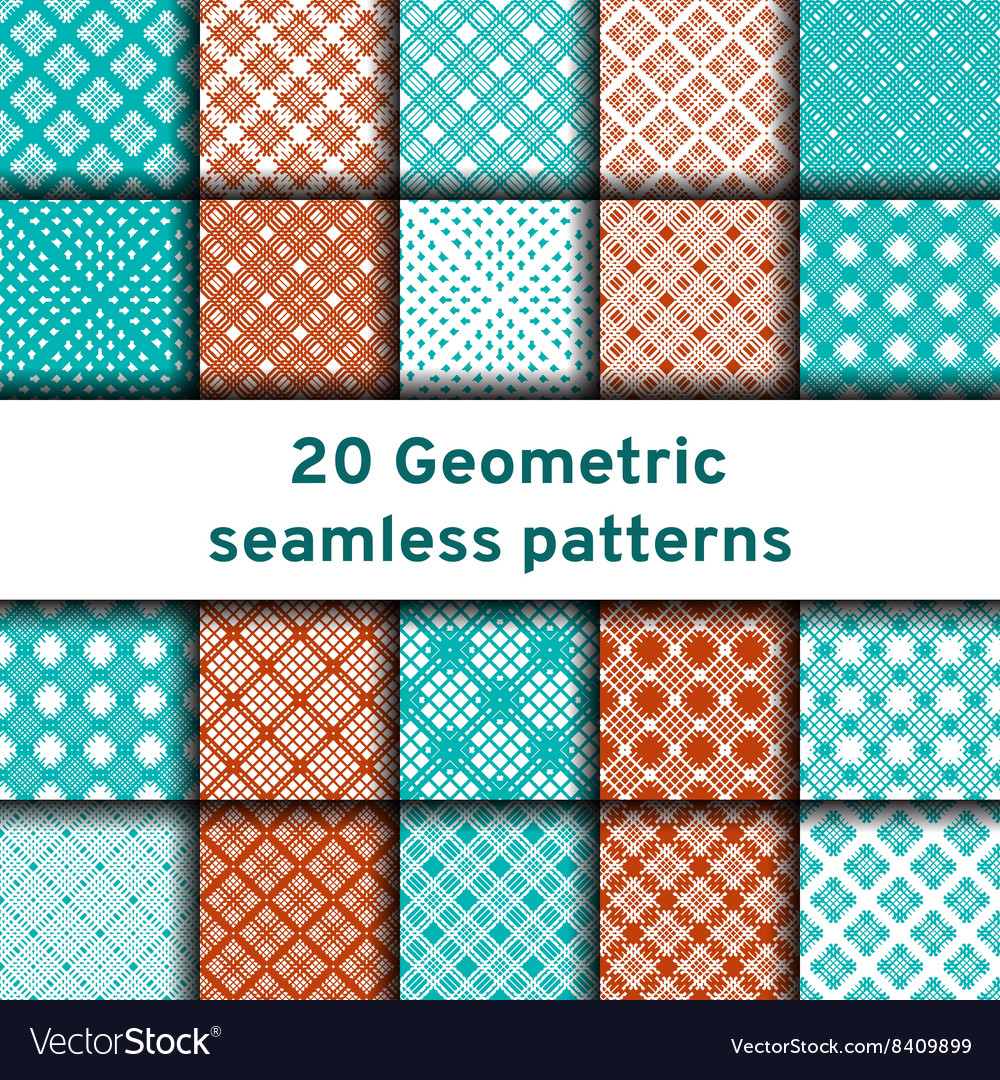 Set of 20 seamless patterns