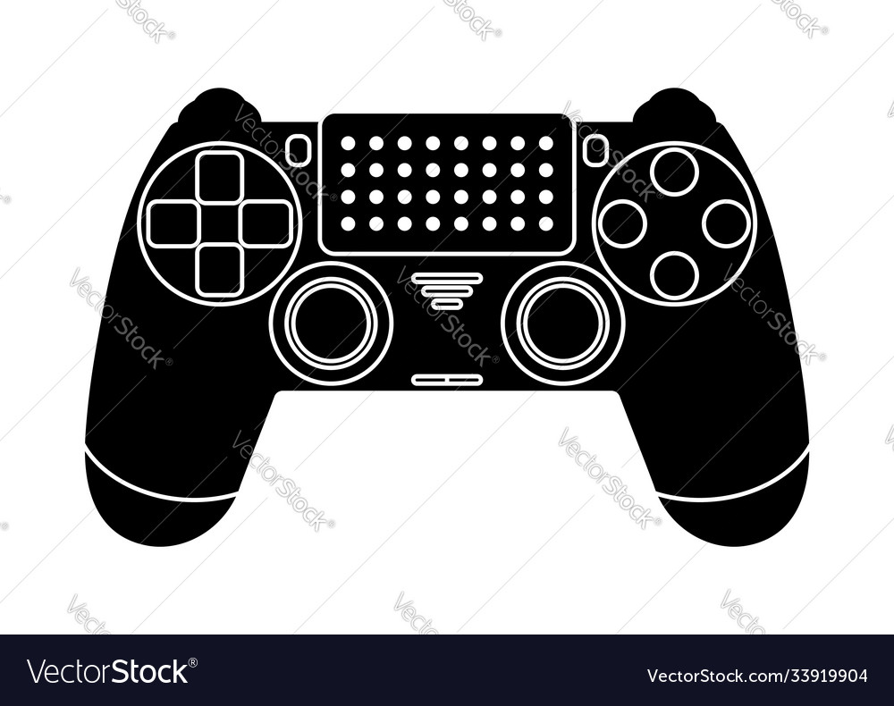 Black and white icon a wireless joystick Vector Image