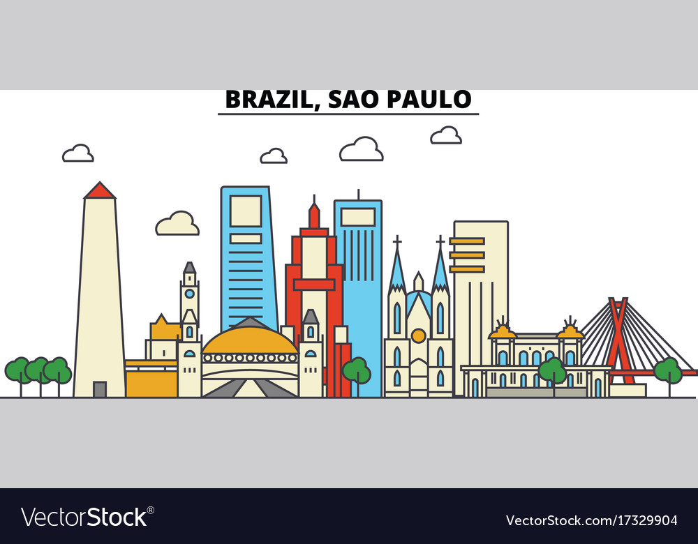 Brazil sao paulo city skyline architecture