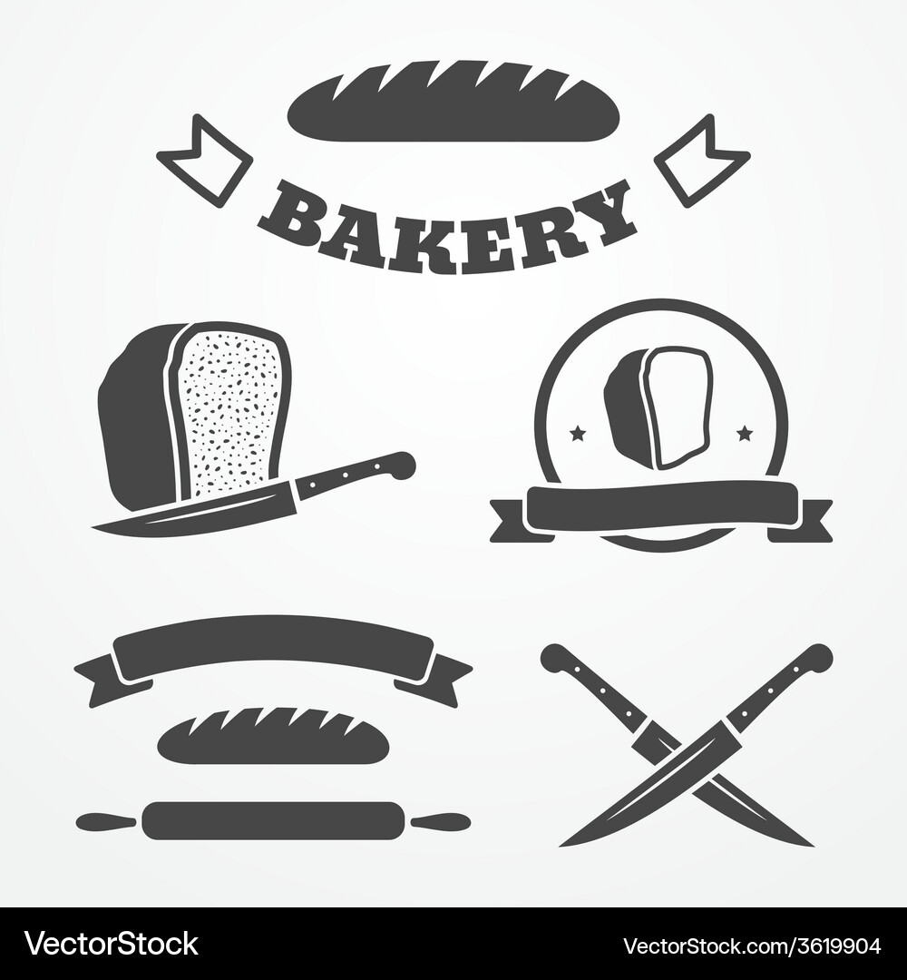 Bread and bakery Royalty Free Vector Image - VectorStock