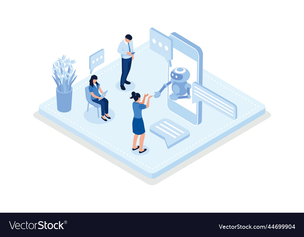 Characters asking questions and receiving answers vector image Characters asking questions and receiving answers
