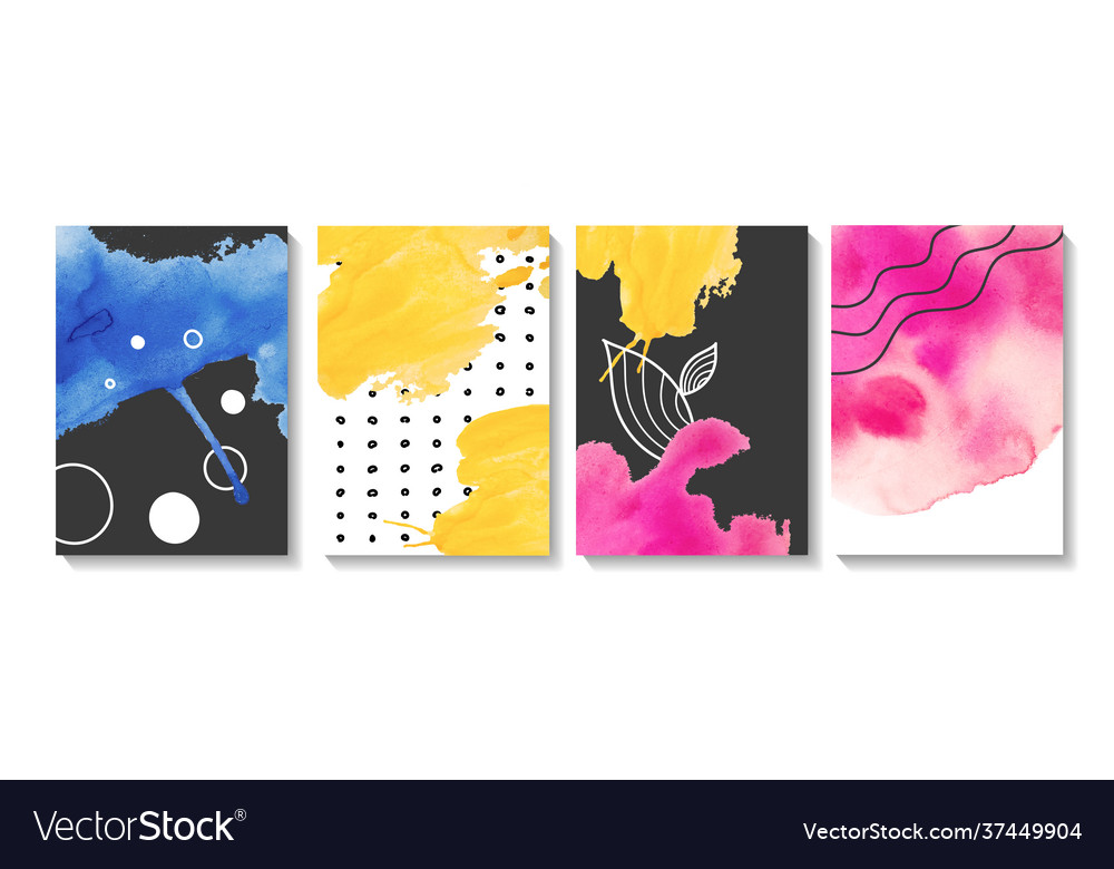 Cover page templates watercolor