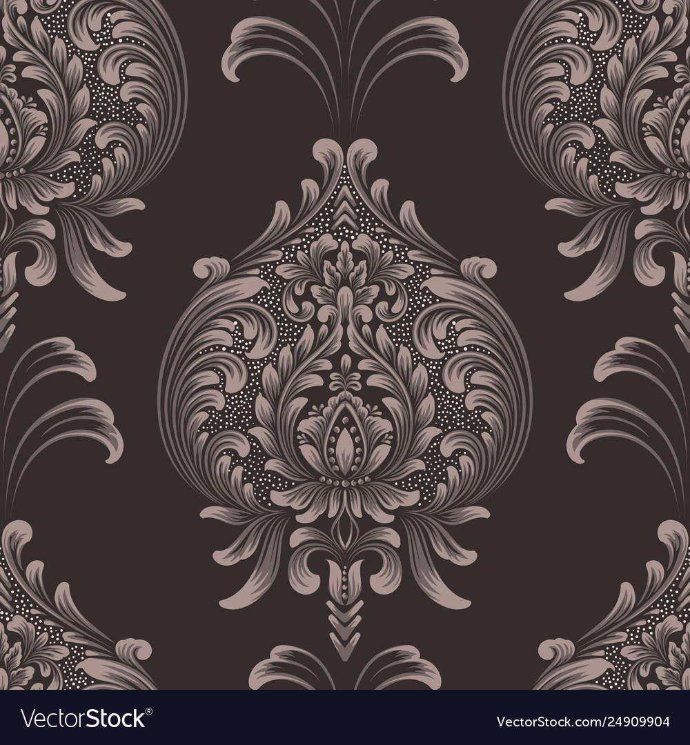Damask seamless pattern element classical vector image Damask seamless pattern element classical