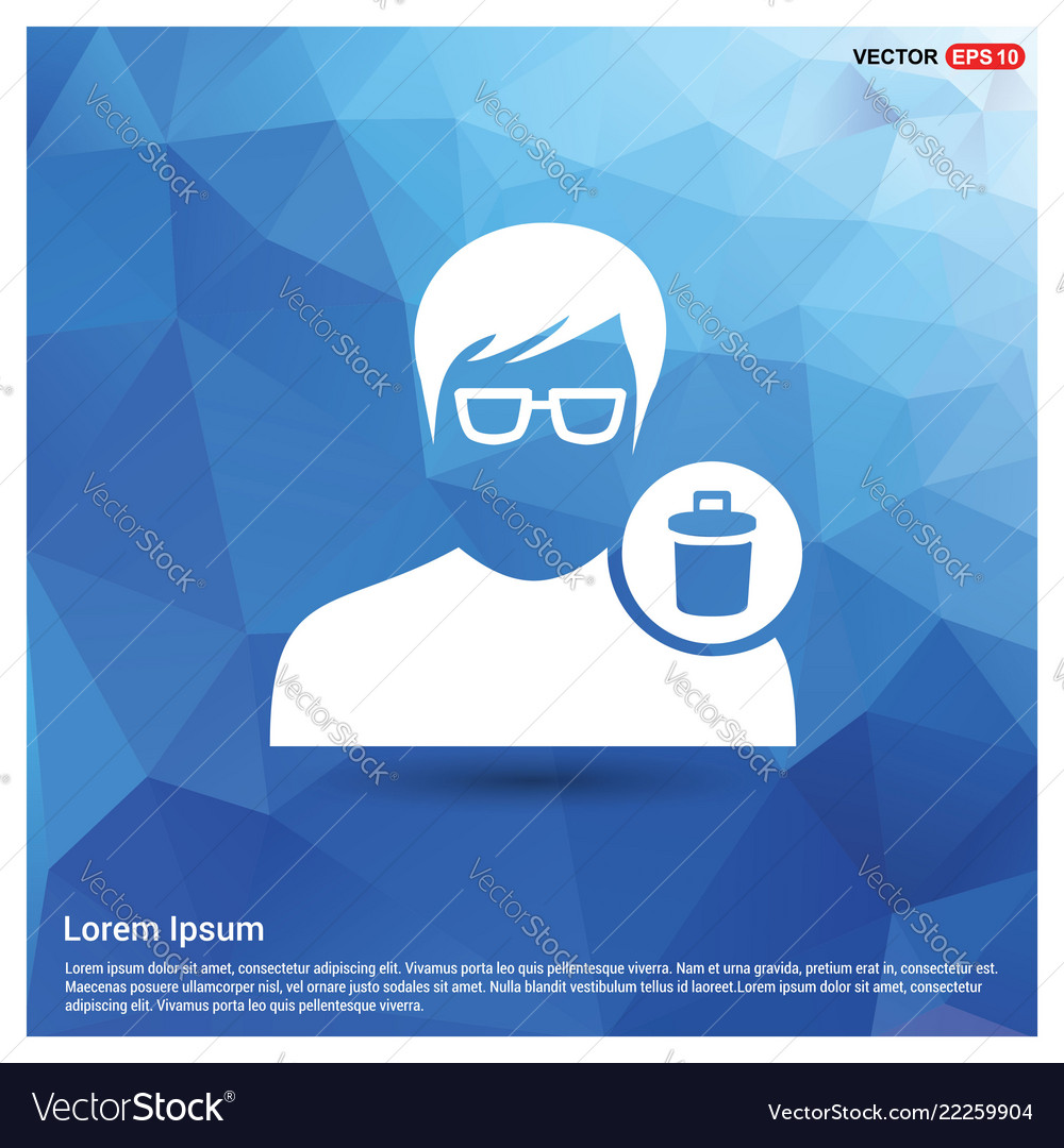 Delete user icon vector image Delete user icon