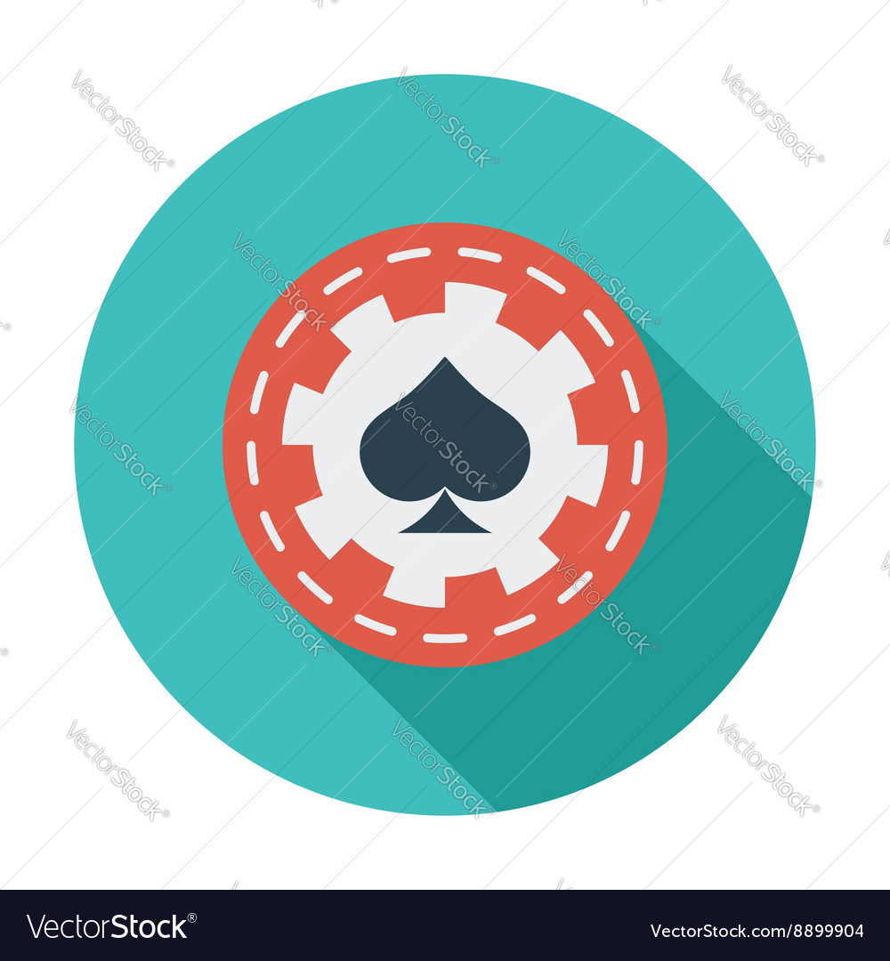 Gambling chips flat icon