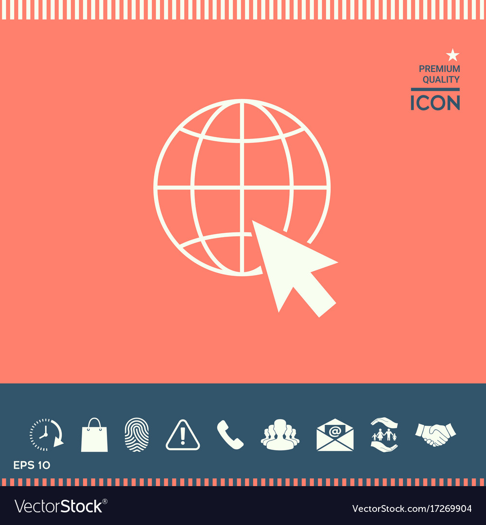 Go to web internet icon