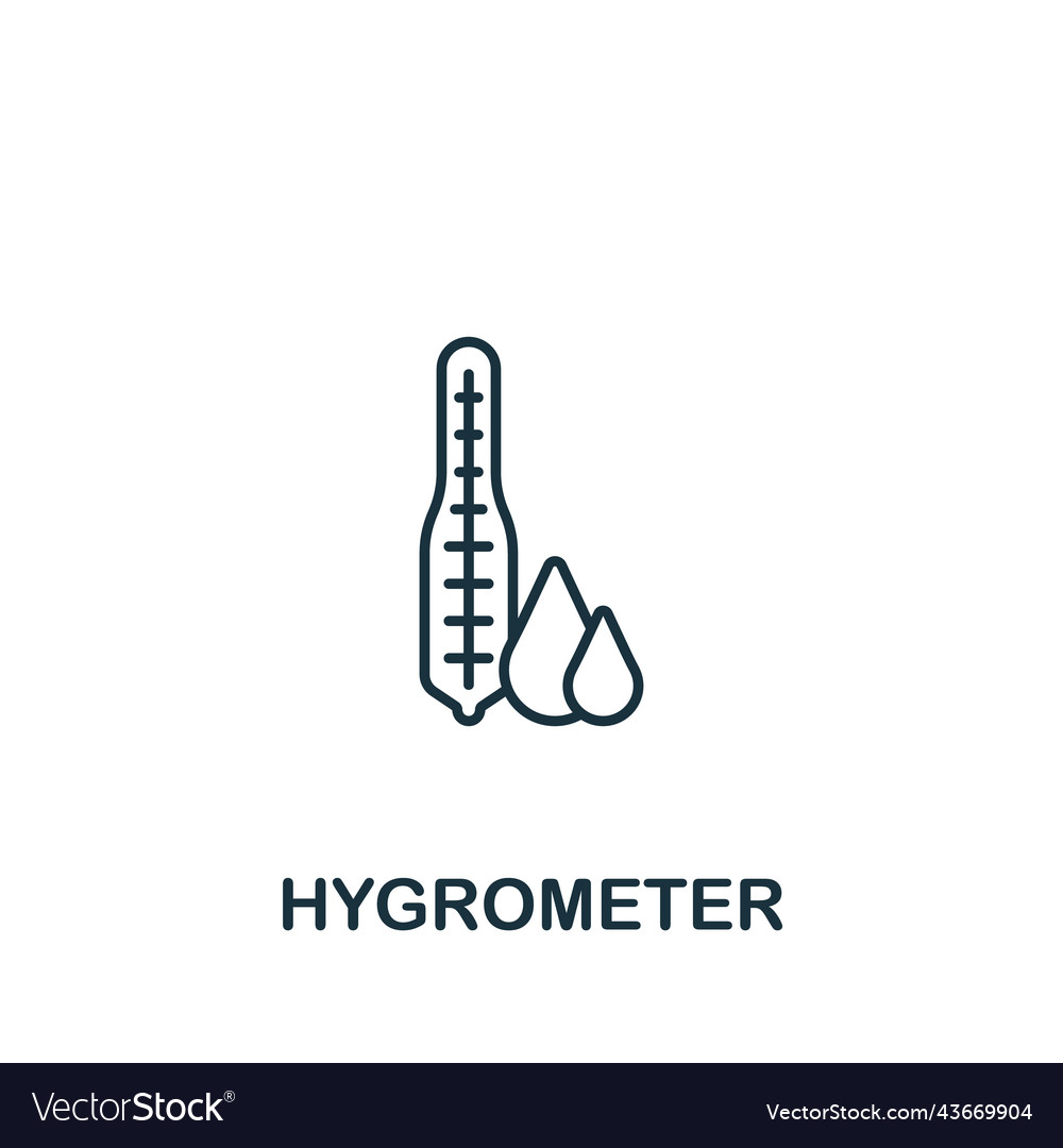 Hygrometer icon line simple measuring