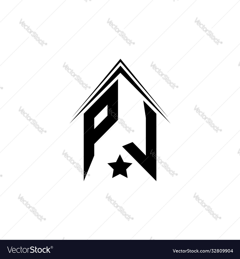 Initial pl logo design with shape style