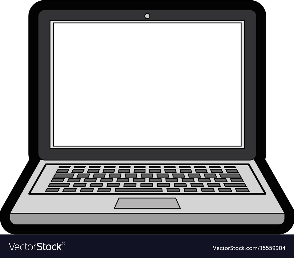 Laptop Pc Computer Royalty Free Vector Image Vectorstock