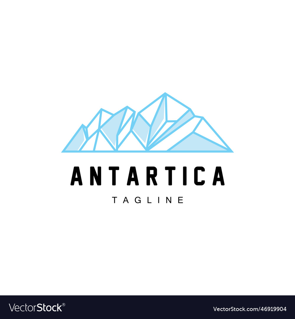 Mountain logo antarctic iceberg logo design Vector Image