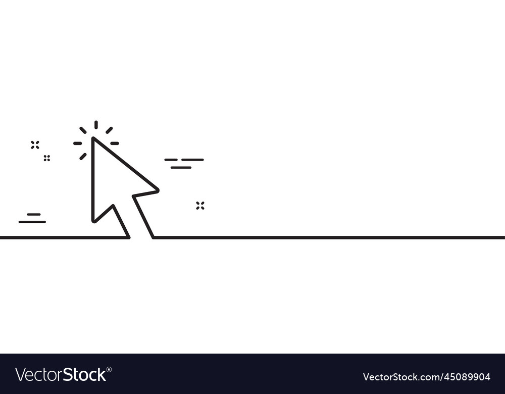 Mouse cursor line icon click action sign