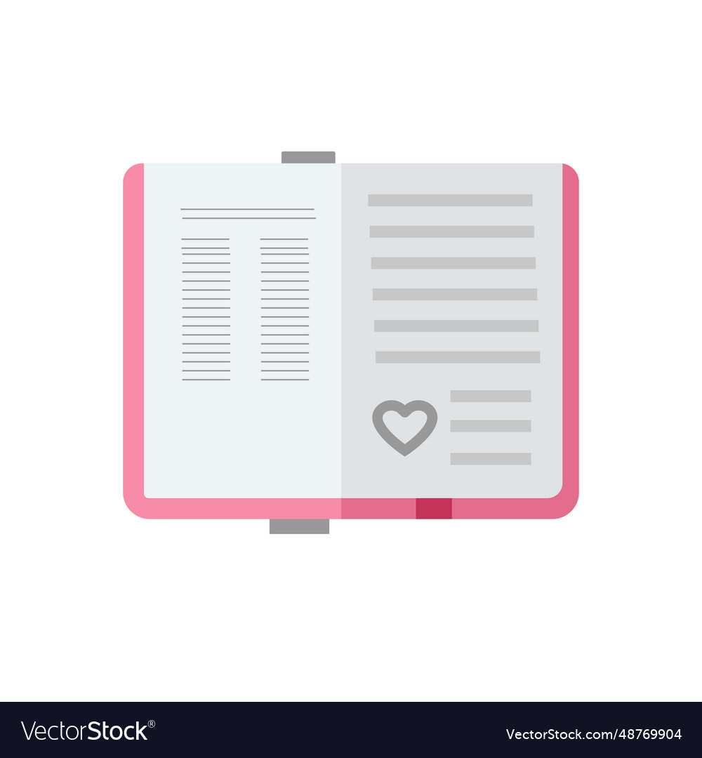 Notebook flat icon design vector image Notebook flat icon design