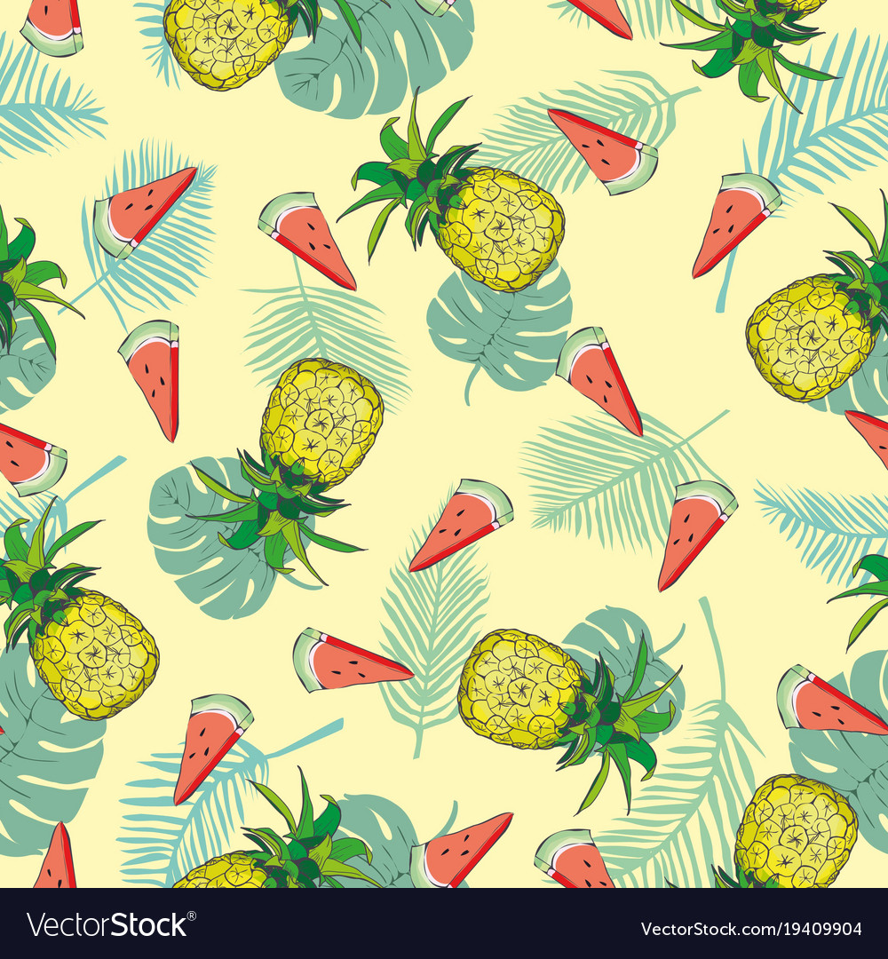 Pineapple seamless pattern