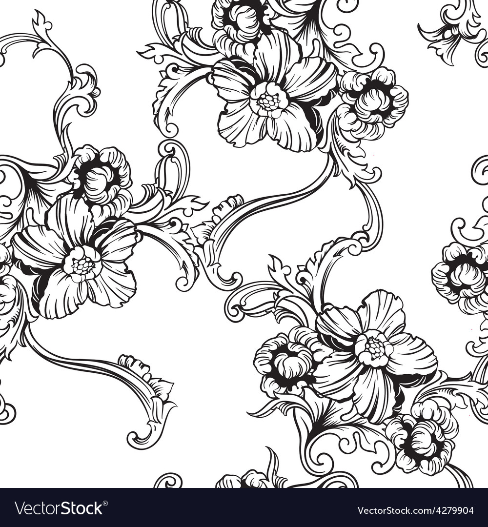 Seamless background baroque pattern