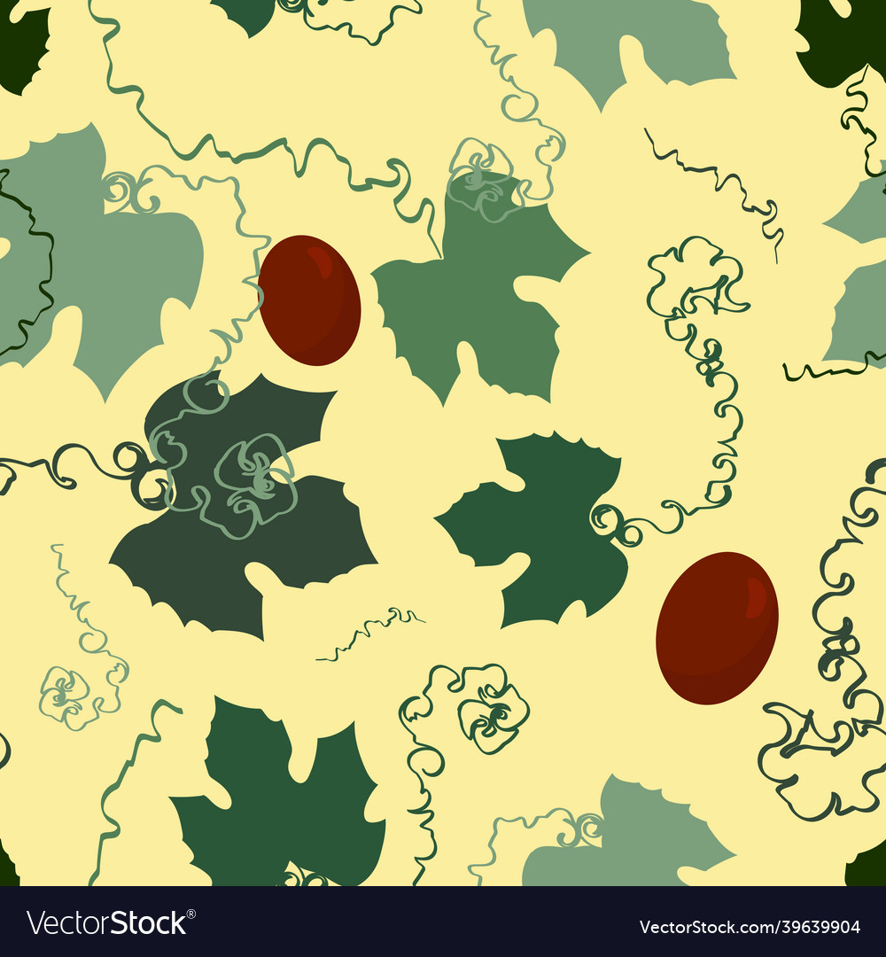 Seamless pattern with a motif of grape leaves vector image Seamless pattern with a motif of grape leaves