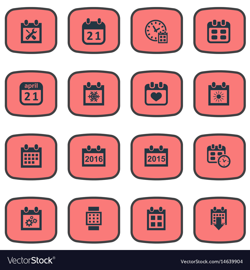 Set of simple calendar icons