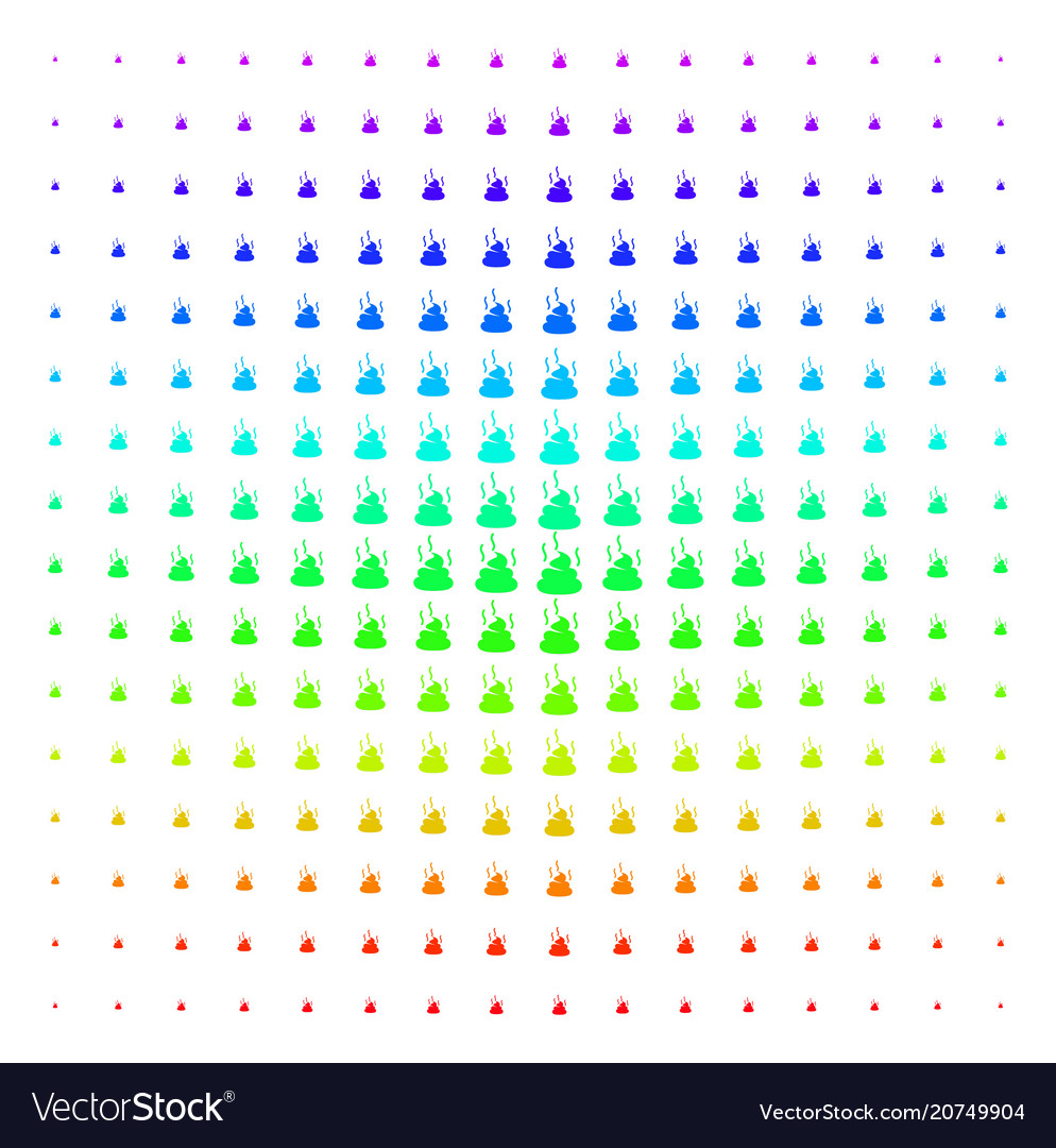 Shit smell shape halftone spectrum effect