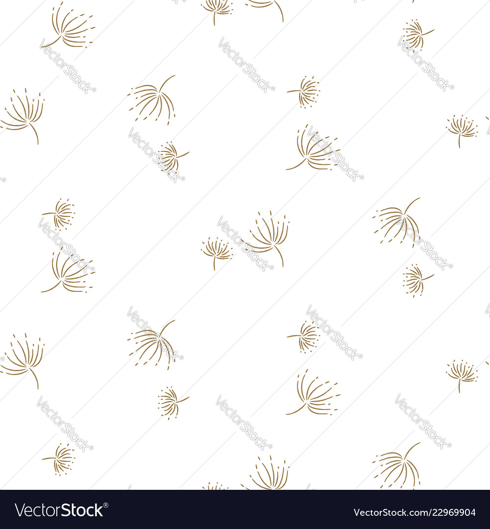 Simple dandelion seamless pattern