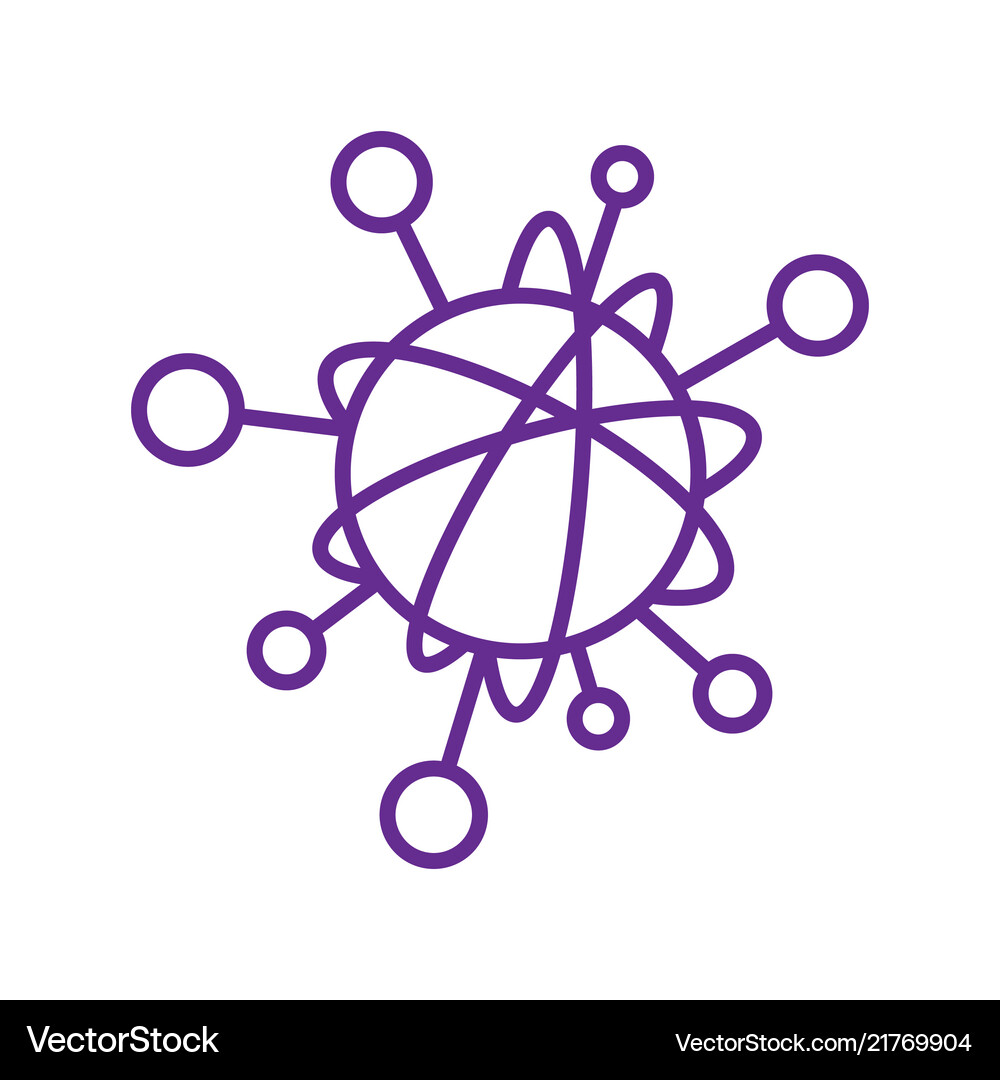 Simple line icon to represent the internet of Vector Image