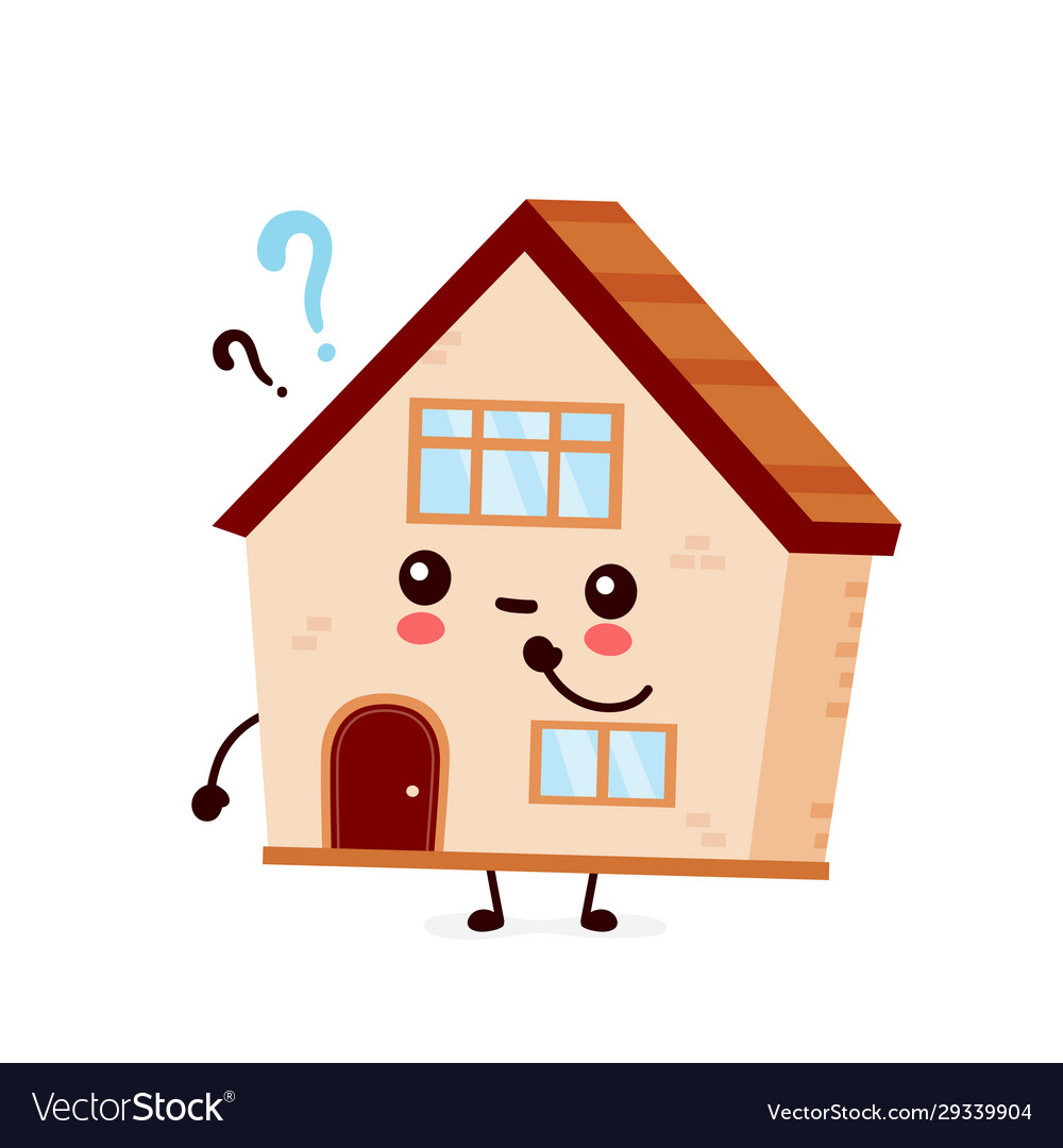Smiling House with Question Mark