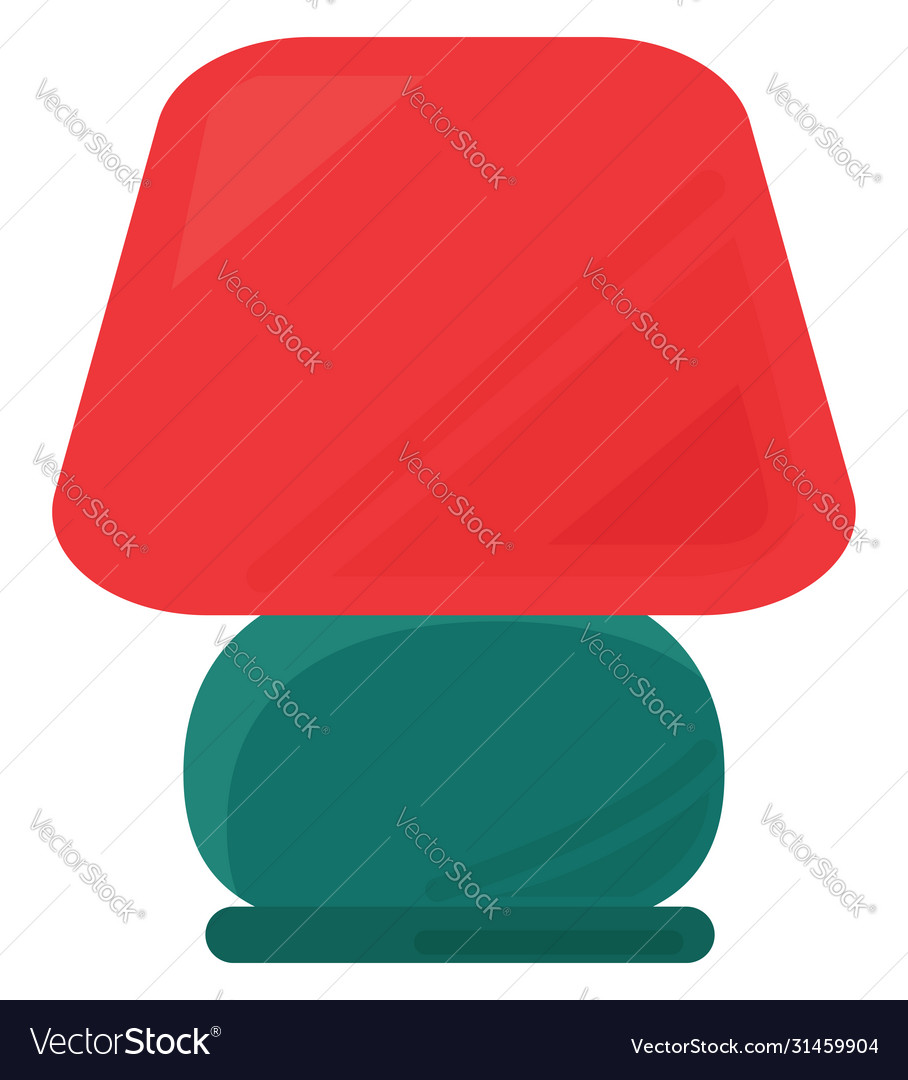 Table lamp on white background