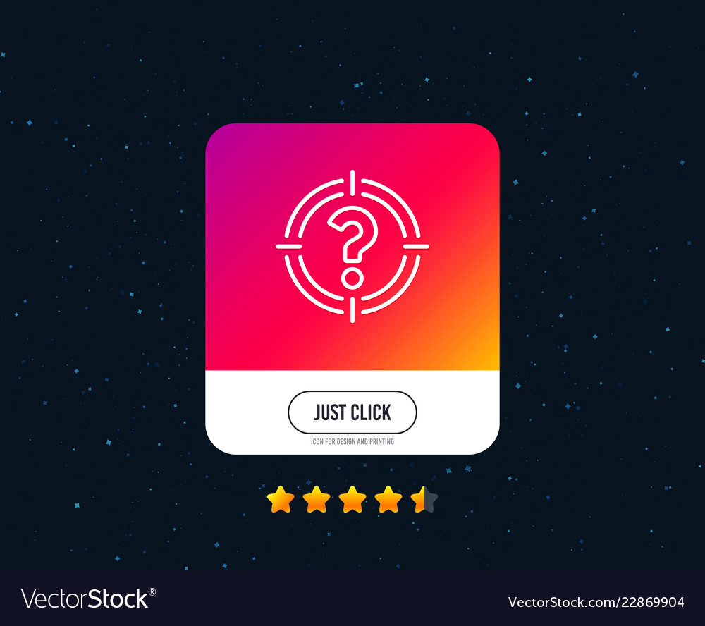 Target with question mark line icon