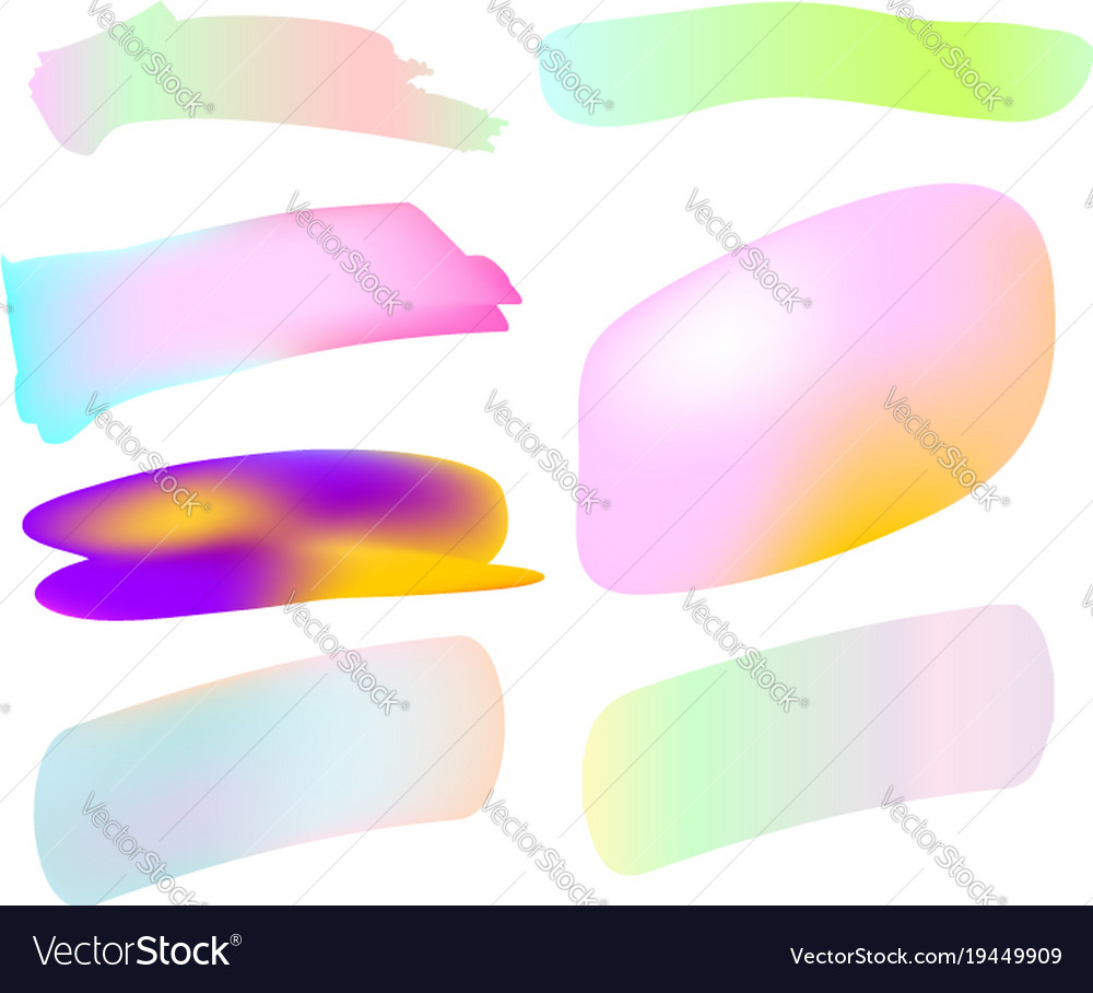 Abstract gradient shapes and strokes isolated
